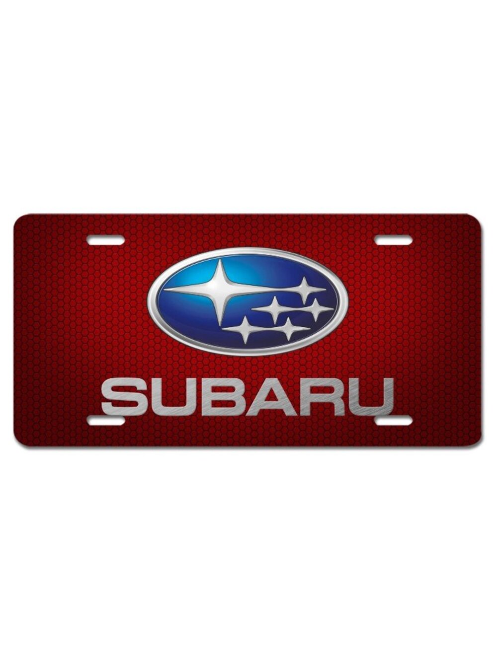 Subaru Inspired Art Novelty License Plate Red WRX Legacy Outback Truck Car Tag